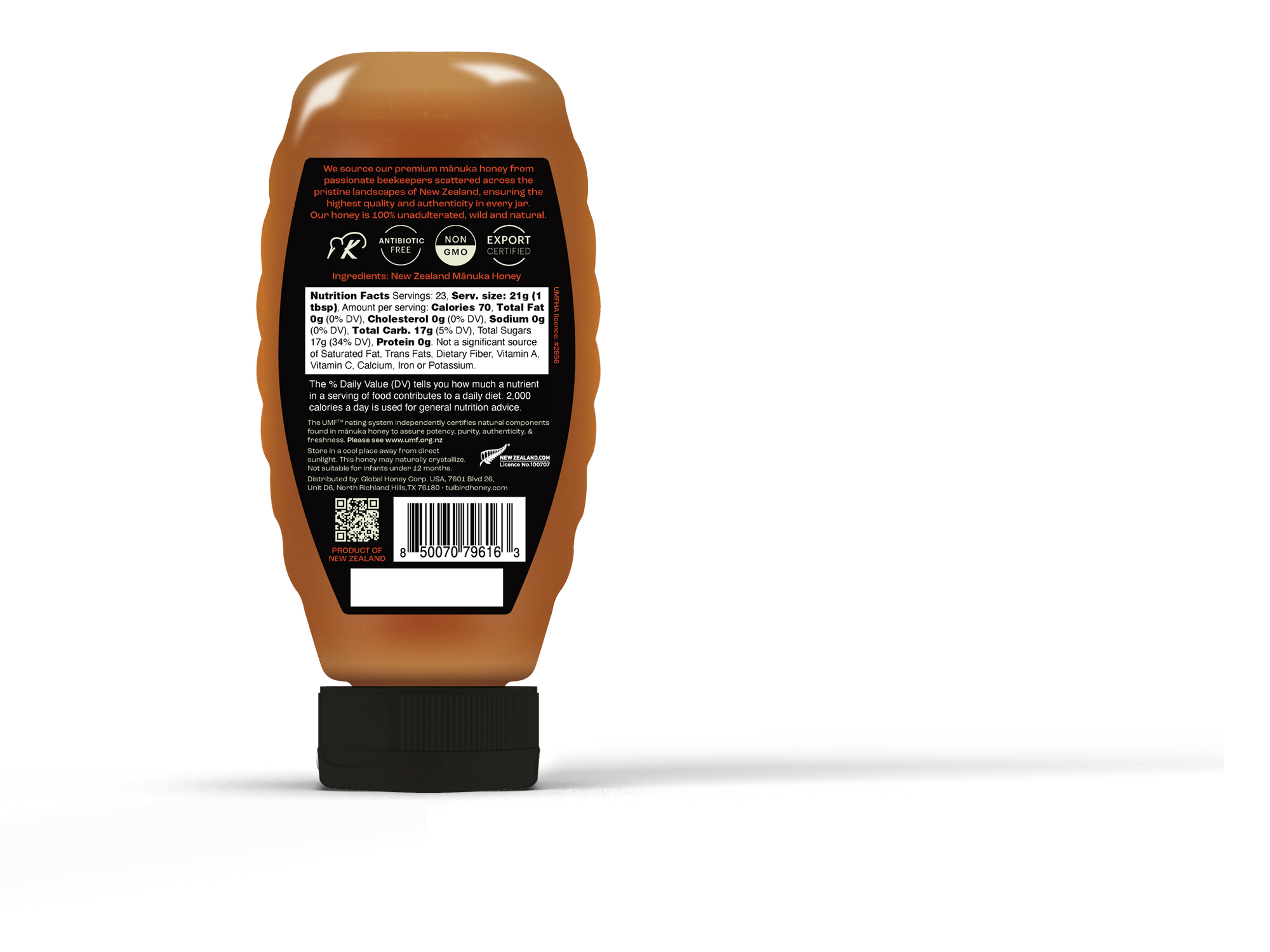 Mānuka Honey UMF 5+ 250g squeeze
