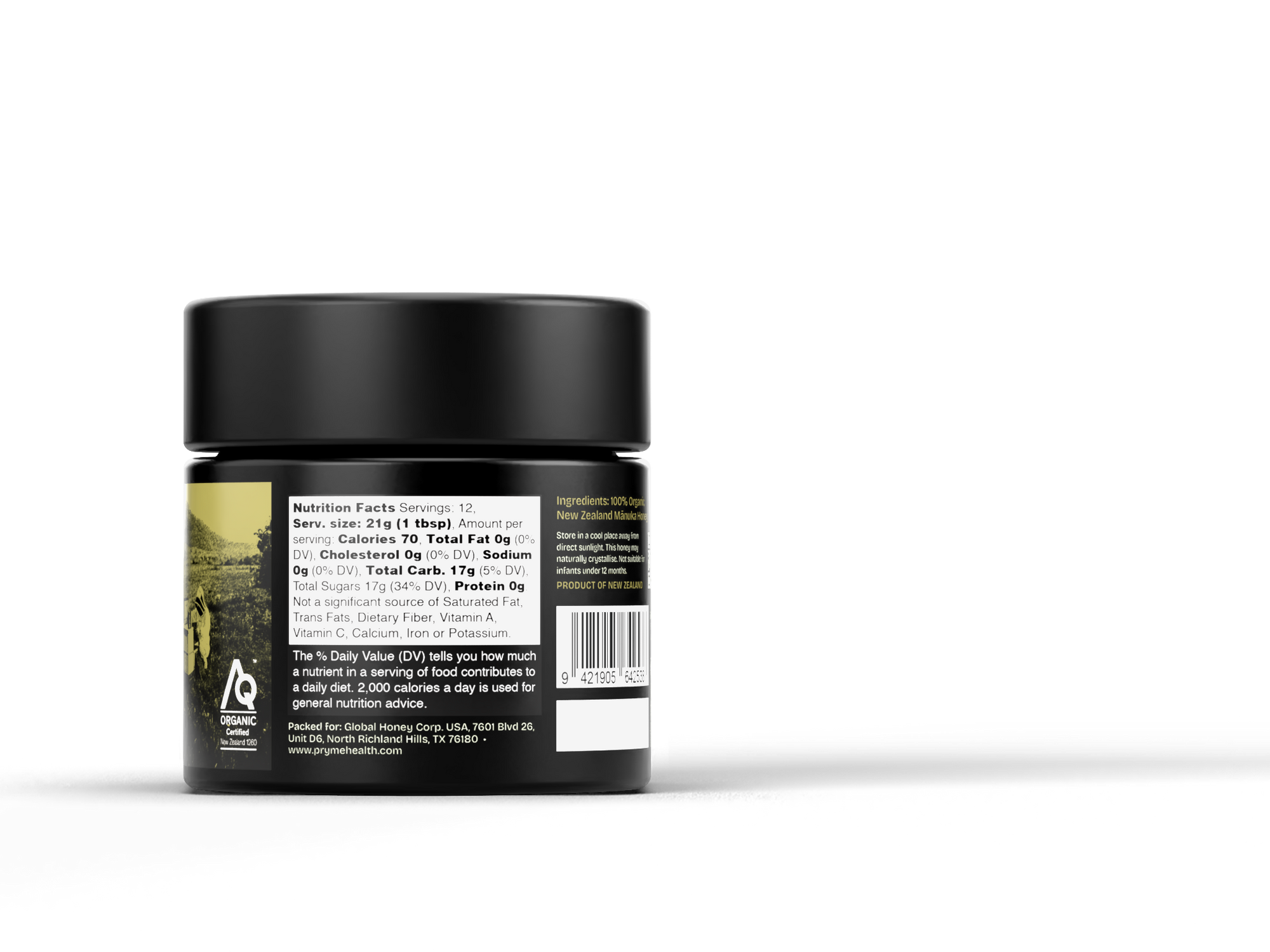 Organic Mānuka Honey UMF 10+ 250g Glass
